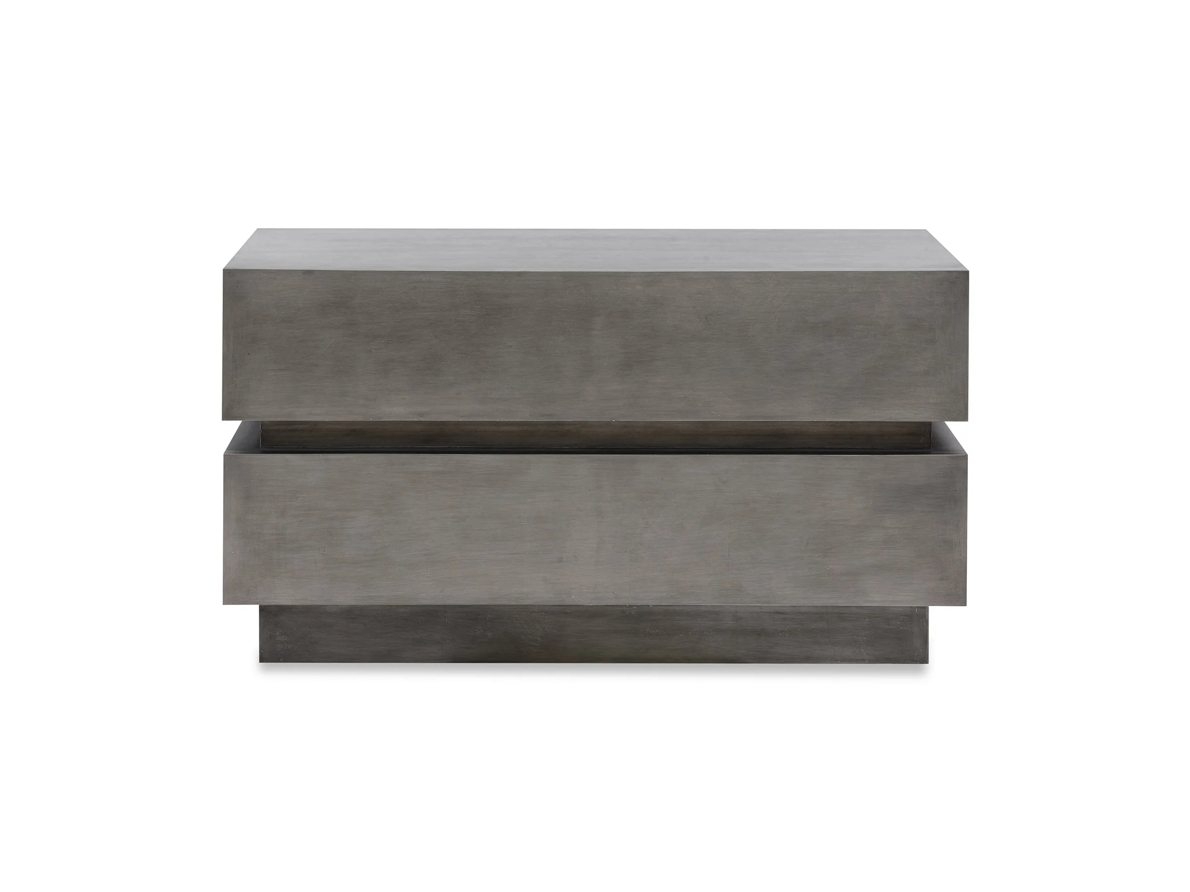 The Oscar Stand – Tungsten Foil Lacquer Modern Nightstand with 2